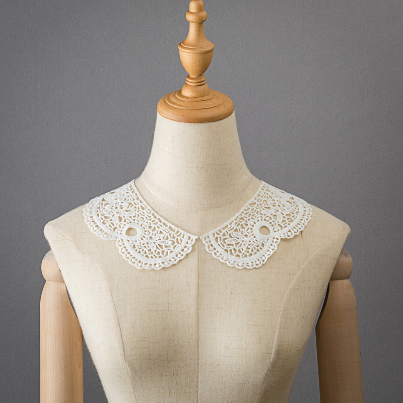 Dantellált gallér kiegészítő, gyapjú, egyszínű minta, koreai stílus, 2025 tavasz, gyerekeknek