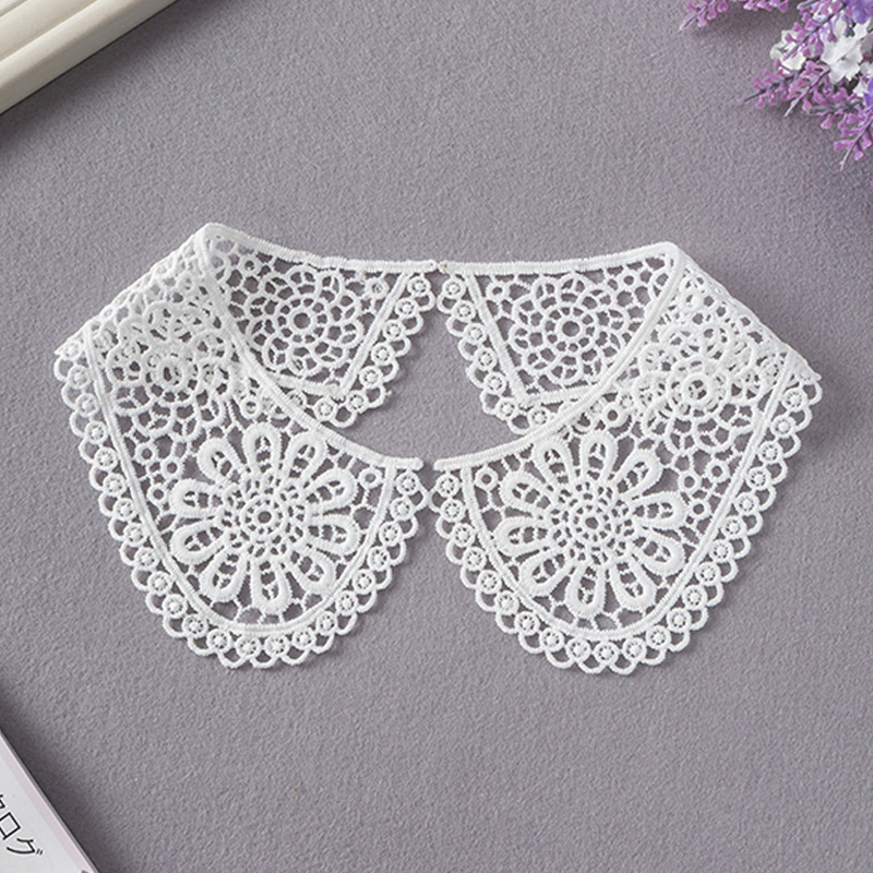 Dantellált gallér kiegészítő, gyapjú, egyszínű minta, koreai stílus, 2025 tavasz, gyerekeknek