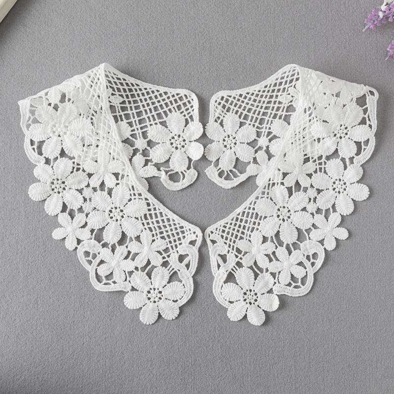 Dantellált gallér kiegészítő, gyapjú, egyszínű minta, koreai stílus, 2025 tavasz, gyerekeknek