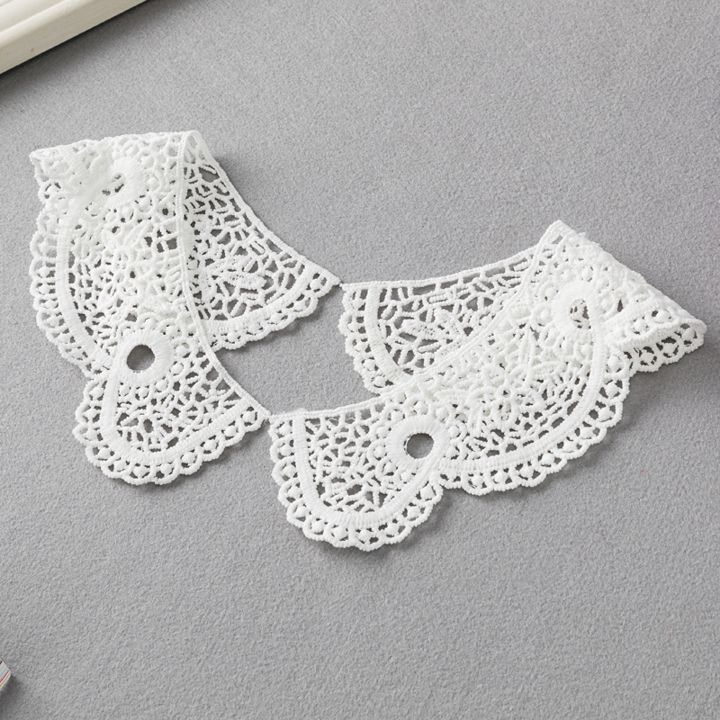 Dantellált gallér kiegészítő, gyapjú, egyszínű minta, koreai stílus, 2025 tavasz, gyerekeknek