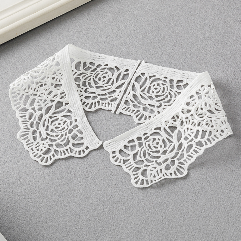 Dantellált gallér kiegészítő, gyapjú, egyszínű minta, koreai stílus, 2025 tavasz, gyerekeknek