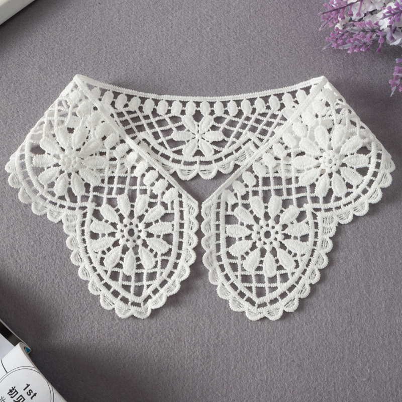 Dantellált gallér kiegészítő, gyapjú, egyszínű minta, koreai stílus, 2025 tavasz, gyerekeknek