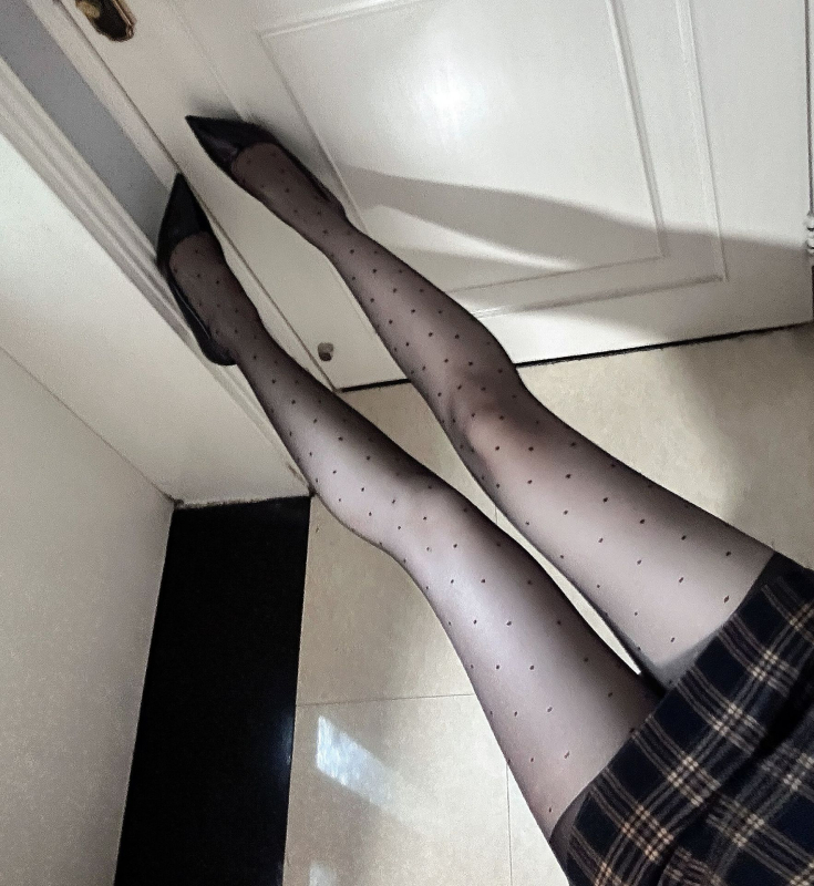 Nylon alakformáló harisnya houndstooth és kockás mintával, 15D, vékony, szexi