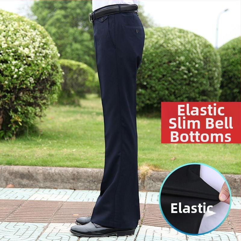 Αντρικά παντελόνια με ίσιο κόψιμο, άνετη φαρδιά γραμμή, υψηλό μέση, μικροελαστικότητα, ύφασμα από μπαμπού και μετάξι