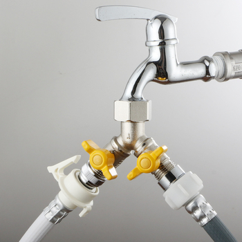 Meďný guľový ventil s uni Tee, závitový, 25 mm hlavný, 20 mm vetva, 100°C