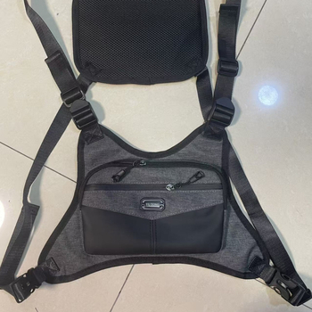 Geantă de piept pentru bărbați (Nylon, rezistentă la uzură, căptușeală din poliester, stil casual)