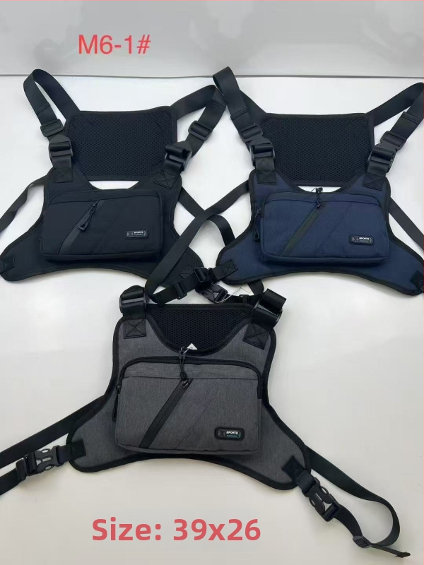 Geantă de piept pentru bărbați (Nylon, rezistentă la uzură, căptușeală din poliester, stil casual)