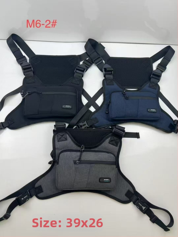 Geantă de piept pentru bărbați (Nylon, rezistentă la uzură, căptușeală din poliester, stil casual)