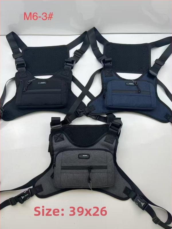 Geantă de piept pentru bărbați (Nylon, rezistentă la uzură, căptușeală din poliester, stil casual)