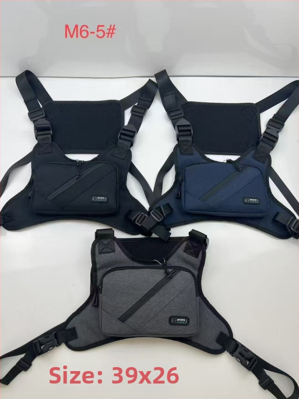 Geantă de piept pentru bărbați (Nylon, rezistentă la uzură, căptușeală din poliester, stil casual)