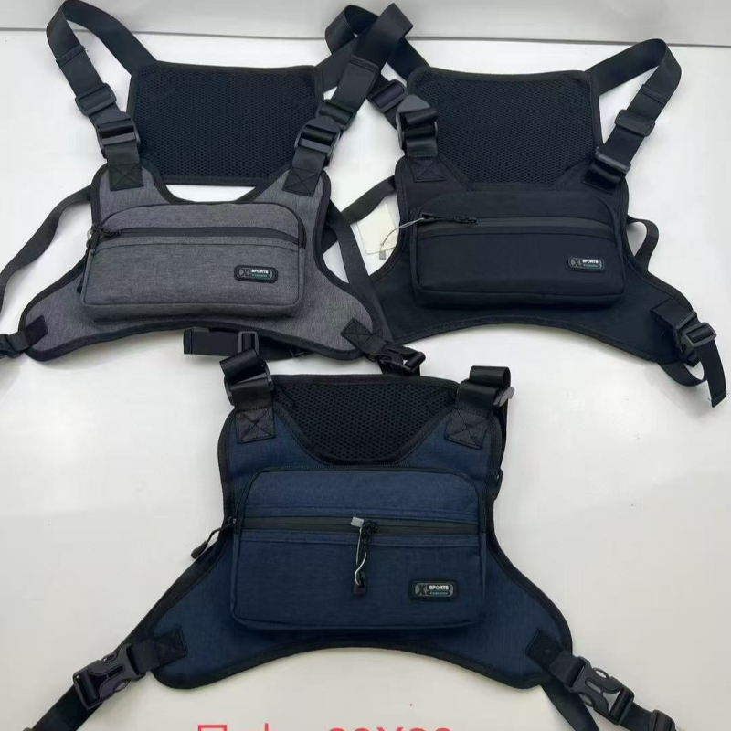 Geantă de piept pentru bărbați (Nylon, rezistentă la uzură, căptușeală din poliester, stil casual)