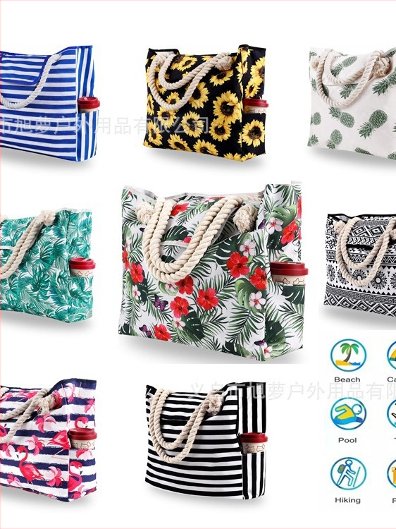 Dámska kabelka s veľkou kapacitou, Oxford látka, vodorovný štvorcový tvar, magnetické zapínanie, vnútorné vrecká na zips a vrecko na telefón