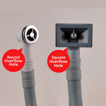 Rúrka proti pretečeniu kuchynského drezu, 3-cestný odvod, pre jeden aj dva drezy, ABS+ EVA, CE certifikát