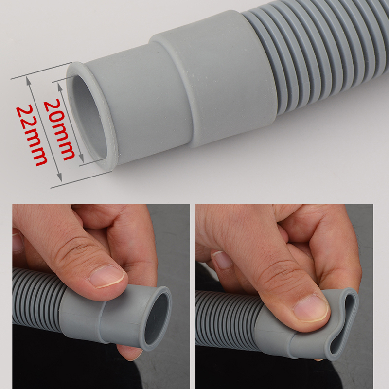 Тръба за преливане на кухненска мивка, 3-канален дренаж, за едно и двойно корито, ABS+ EVA, CE сертифицирана