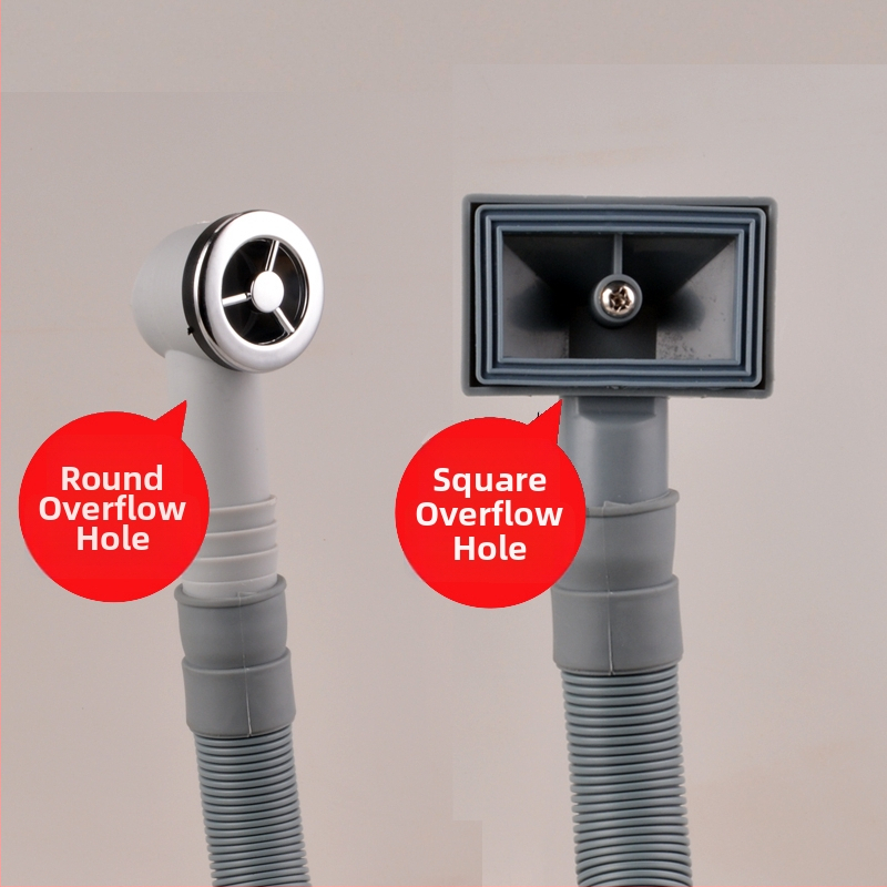 Rúrka proti pretečeniu kuchynského drezu, 3-cestný odvod, pre jeden aj dva drezy, ABS+ EVA, CE certifikát