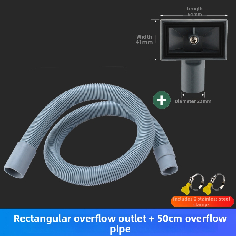 Rúrka proti pretečeniu kuchynského drezu, 3-cestný odvod, pre jeden aj dva drezy, ABS+ EVA, CE certifikát