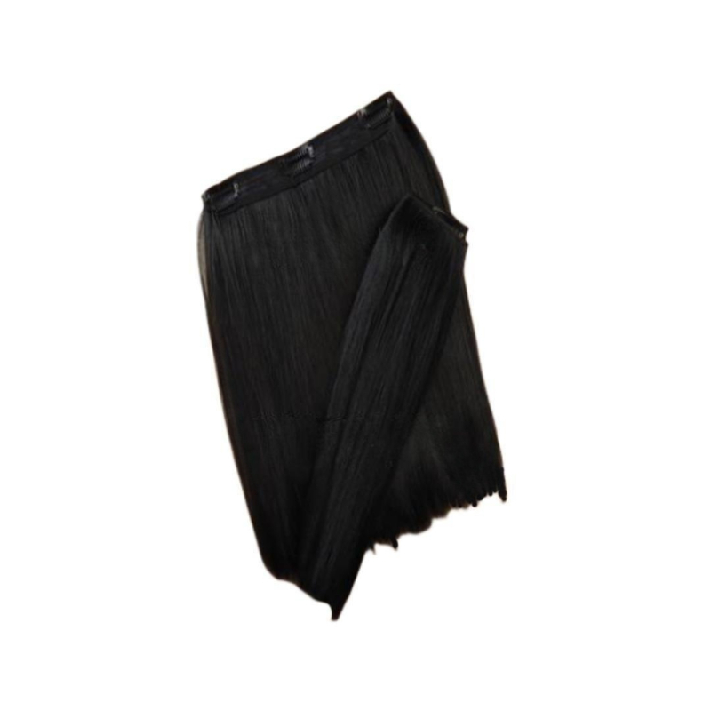 Piesă de perucă pentru păpuși din bumbac - fibră de înaltă temperatură, păr drept, model 2023-038, cu clipsuri, nu poate fi vopsită sau periată