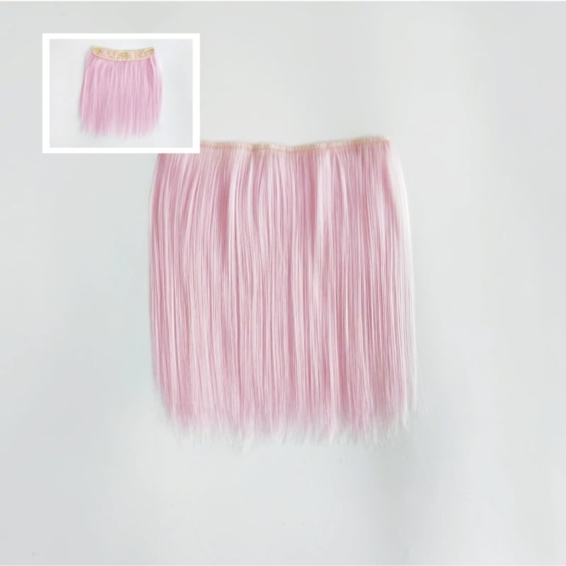 Piesă de perucă pentru păpuși din bumbac - fibră de înaltă temperatură, păr drept, model 2023-038, cu clipsuri, nu poate fi vopsită sau periată