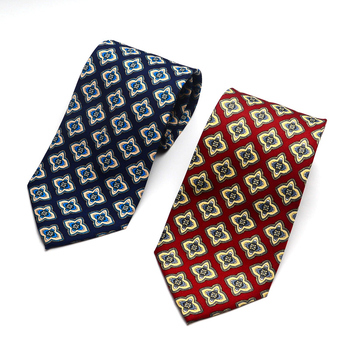 Αντρική γραβάτα από πολυεστερική ίνα, γεωμετρικό σχέδιο, λουλούδι για γιακά