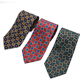 Αντρική γραβάτα από πολυεστερική ίνα, γεωμετρικό σχέδιο, λουλούδι για γιακά