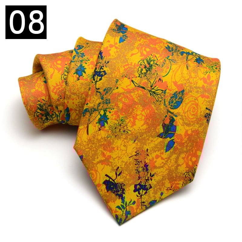 Αντρική γραβάτα από πολυεστερική ίνα, γεωμετρικό σχέδιο, λουλούδι για γιακά
