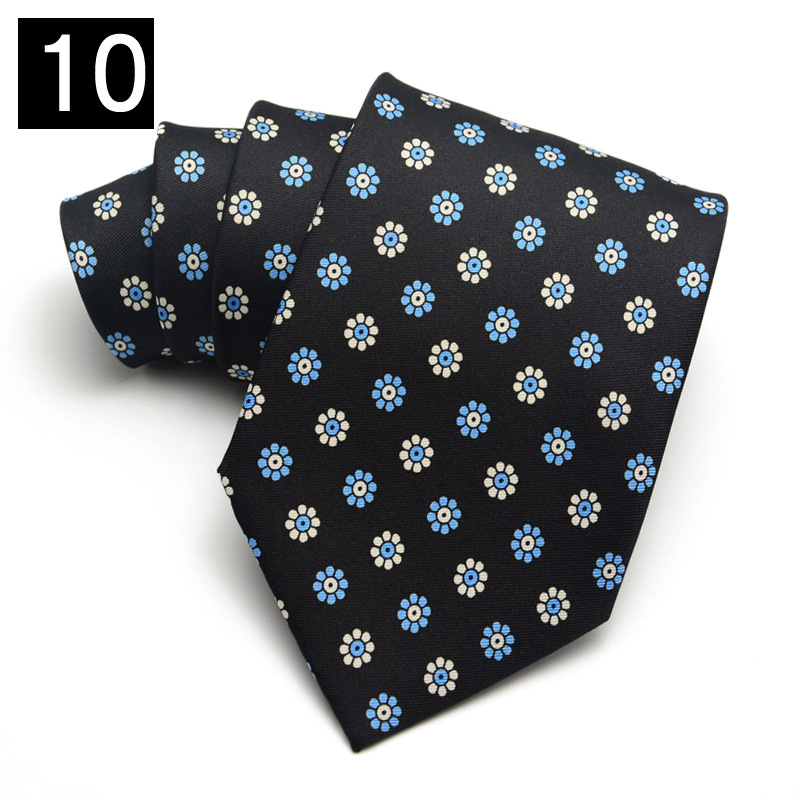 Αντρική γραβάτα από πολυεστερική ίνα, γεωμετρικό σχέδιο, λουλούδι για γιακά