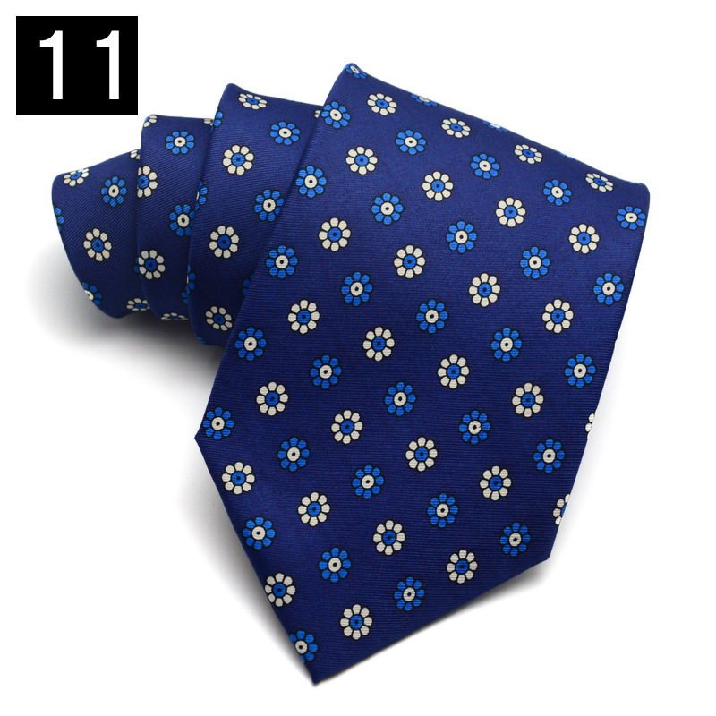 Αντρική γραβάτα από πολυεστερική ίνα, γεωμετρικό σχέδιο, λουλούδι για γιακά