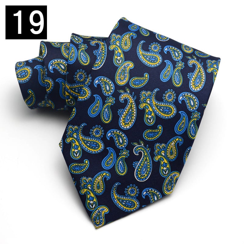 Αντρική γραβάτα από πολυεστερική ίνα, γεωμετρικό σχέδιο, λουλούδι για γιακά