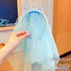 Дантелена детска диадема с кралска корона — ръчно изработена, принцески стил, аксесоар за коса