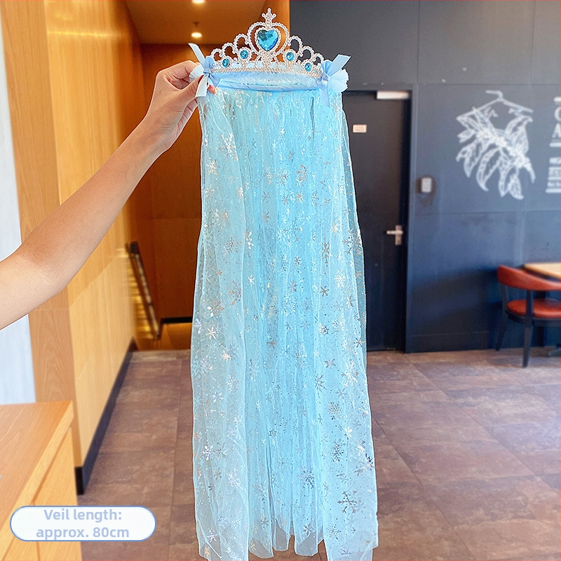 Дантелена детска диадема с кралска корона — ръчно изработена, принцески стил, аксесоар за коса