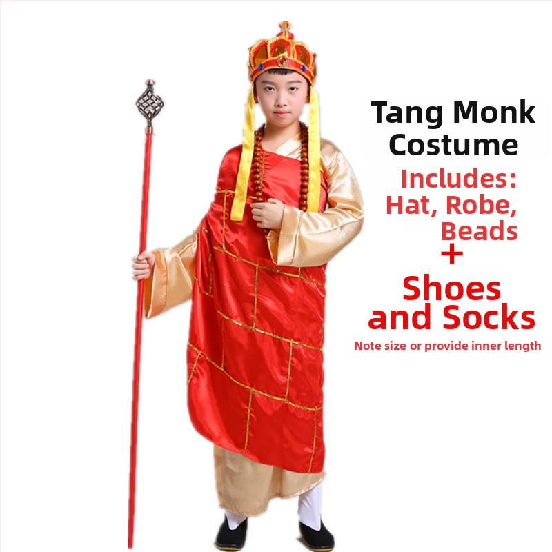 Sada kostýmov pre rolu: Tang Seng, Sun Wukong, Zhu Bajie, Sha Seng; polyester; vhodné pre rolové hranie v animáciách; pre deti do 17 rokov