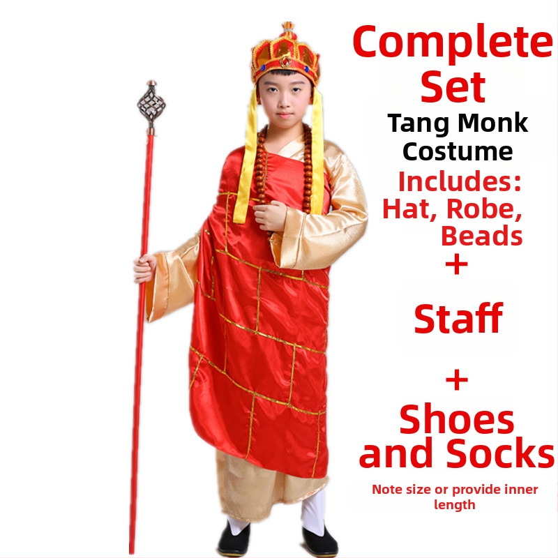 Sada kostýmov pre rolu: Tang Seng, Sun Wukong, Zhu Bajie, Sha Seng; polyester; vhodné pre rolové hranie v animáciách; pre deti do 17 rokov