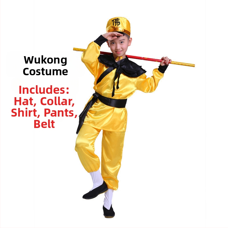 Sada kostýmov pre rolu: Tang Seng, Sun Wukong, Zhu Bajie, Sha Seng; polyester; vhodné pre rolové hranie v animáciách; pre deti do 17 rokov