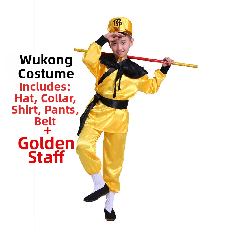 Sada kostýmov pre rolu: Tang Seng, Sun Wukong, Zhu Bajie, Sha Seng; polyester; vhodné pre rolové hranie v animáciách; pre deti do 17 rokov