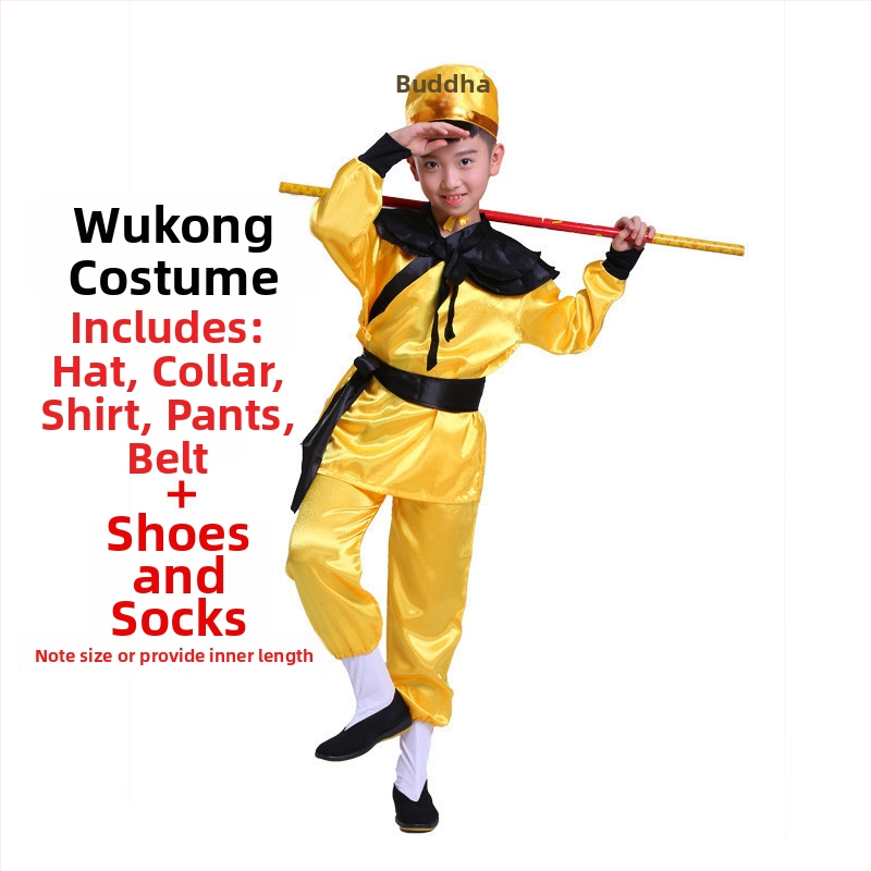 Sada kostýmov pre rolu: Tang Seng, Sun Wukong, Zhu Bajie, Sha Seng; polyester; vhodné pre rolové hranie v animáciách; pre deti do 17 rokov