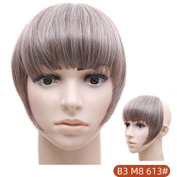 Перука с права челка, с едно парче дизайн, с странични коси, влакна с висока топлинна устойчивост, модел Gs-b3