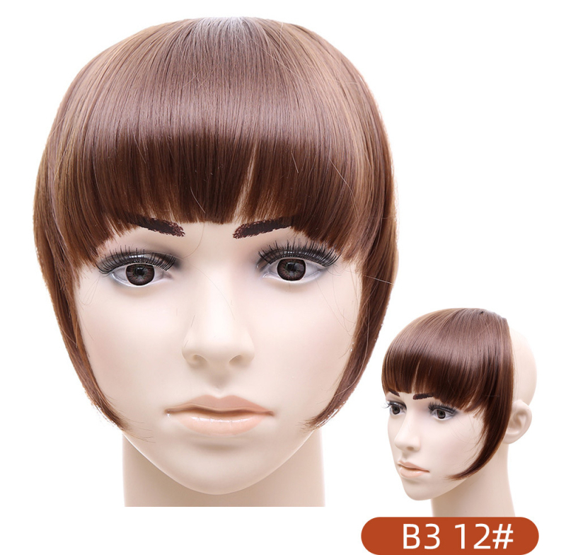 Перука с права челка, с едно парче дизайн, с странични коси, влакна с висока топлинна устойчивост, модел Gs-b3