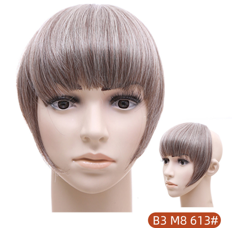 Перука с права челка, с едно парче дизайн, с странични коси, влакна с висока топлинна устойчивост, модел Gs-b3