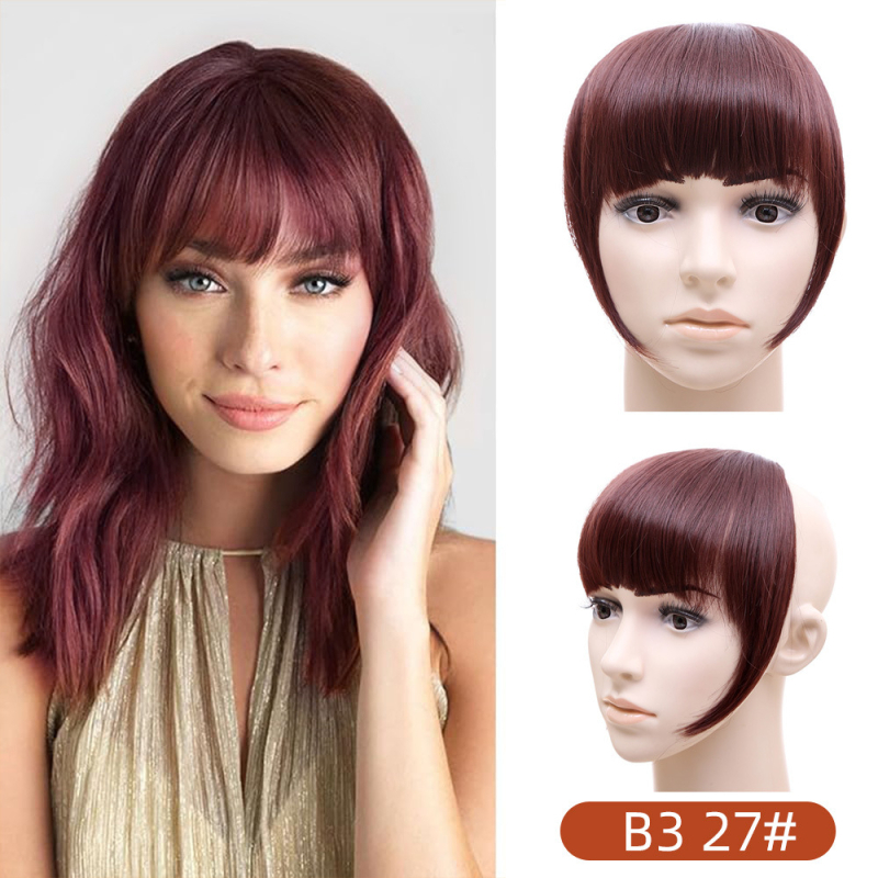 Перука с права челка, с едно парче дизайн, с странични коси, влакна с висока топлинна устойчивост, модел Gs-b3