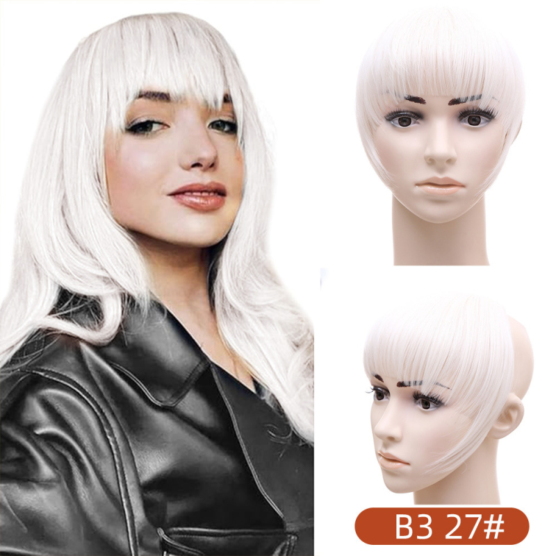 Перука с права челка, с едно парче дизайн, с странични коси, влакна с висока топлинна устойчивост, модел Gs-b3