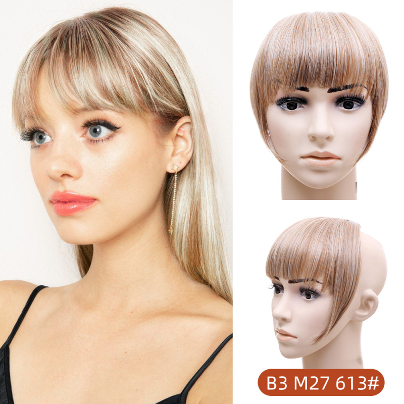 Перука с права челка, с едно парче дизайн, с странични коси, влакна с висока топлинна устойчивост, модел Gs-b3