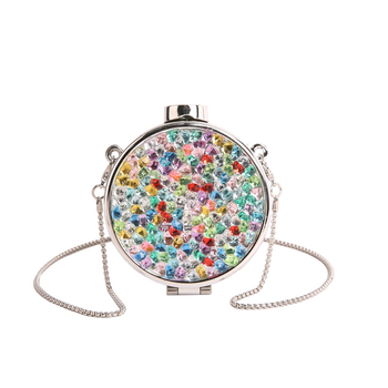 Ακρυλική χιαστί τσάντα, κυκλικό σχήμα, αστικός μινιμαλισμός, κλείσιμο με κλειδαριά, μονοϊμάντας