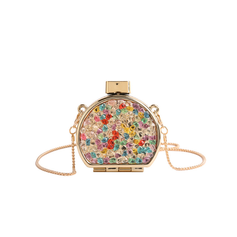 Ακρυλική χιαστί τσάντα, κυκλικό σχήμα, αστικός μινιμαλισμός, κλείσιμο με κλειδαριά, μονοϊμάντας