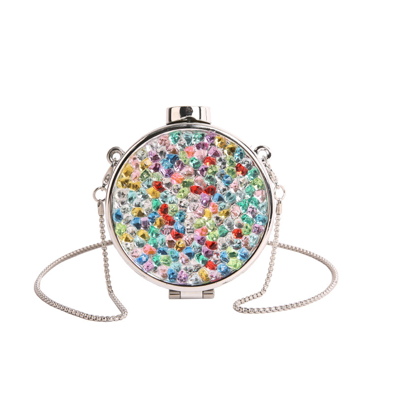 Ακρυλική χιαστί τσάντα, κυκλικό σχήμα, αστικός μινιμαλισμός, κλείσιμο με κλειδαριά, μονοϊμάντας