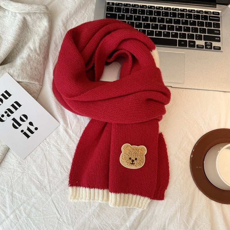 Χειμερινός πλεκτός σάλι για παιδιά - Κορεατικό καρώ σχέδιο, παιδικό σάλι (Warp knitting · Jacquard · Acrylic fiber >96% · Winter)