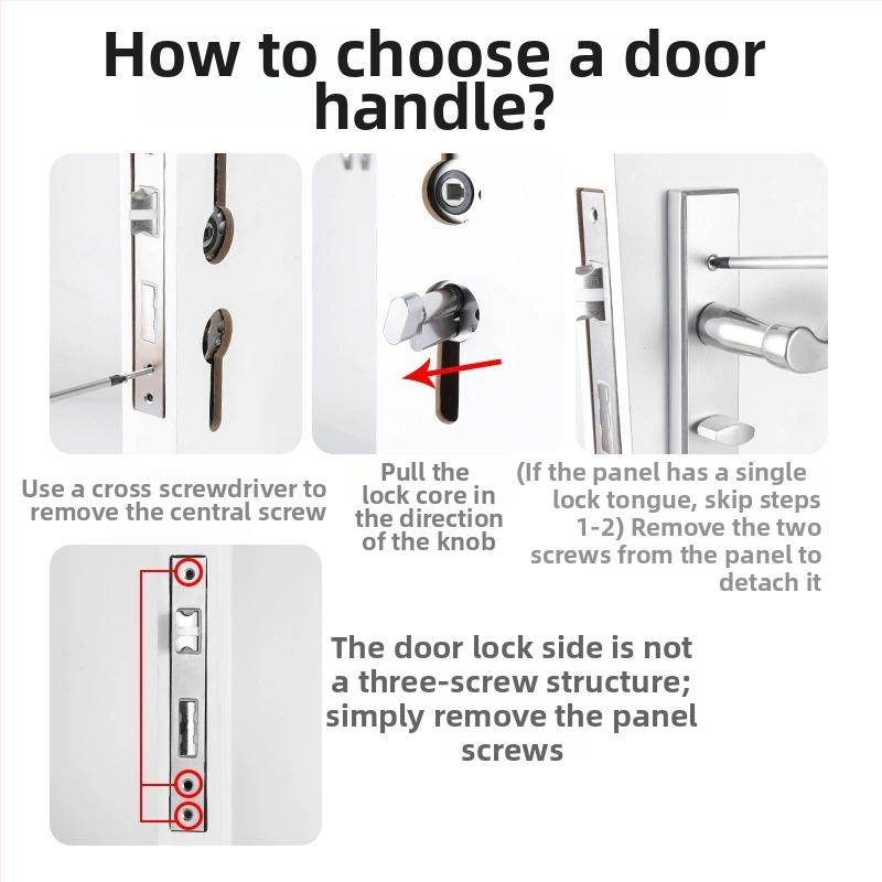 Kľučka na dvere so zámkom, nerezová oceľ, model ZH-BXGSB, pre vnútorné dvere do spálne, moderný a jednoduchý štýl