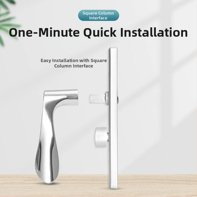 Kľučka na dvere so zámkom, nerezová oceľ, model ZH-BXGSB, pre vnútorné dvere do spálne, moderný a jednoduchý štýl