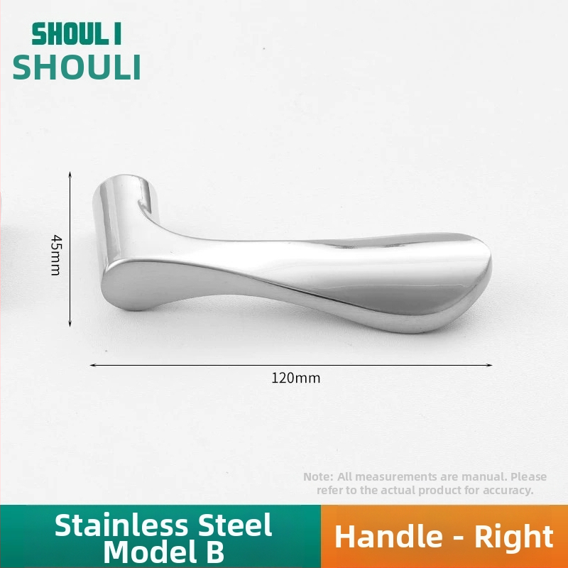 Kľučka na dvere so zámkom, nerezová oceľ, model ZH-BXGSB, pre vnútorné dvere do spálne, moderný a jednoduchý štýl