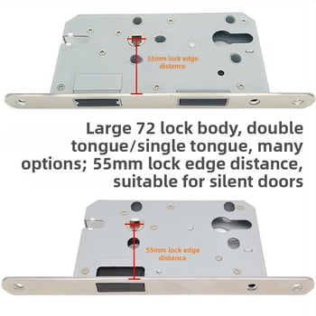 Zártest beltéri ajtóhoz | Modell 505872 Magnetic sorozat | Rozsdamentes acél panel | Modern minimalista stílus