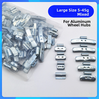 Σετ μπλοκ εξισορρόπησης ελαστικών αυτοκινήτου με μικτές διαστάσεις οπών, κράμα αλουμινίου και αγκίστρια ζαντών από ατσάλι